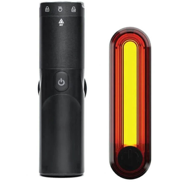 Lelumia Lampe Twist 400 / Rücklicht Split R 50 USB Set, 400 Lumen inkl. USB-Ladekabel schwarz