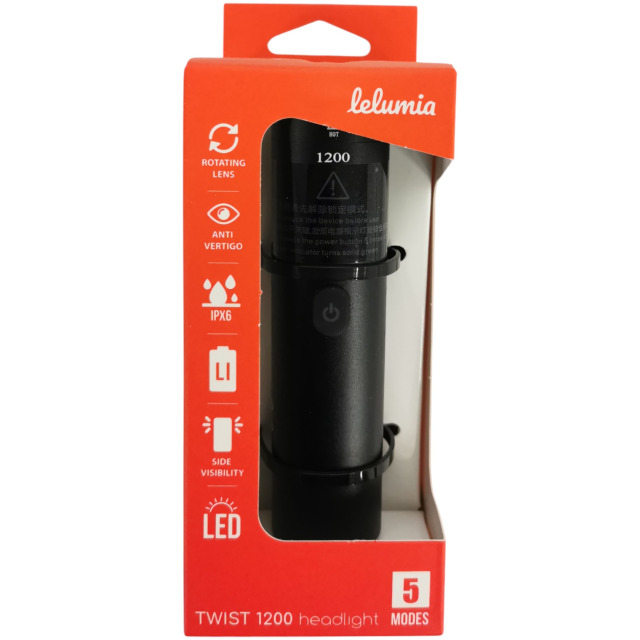 Lelumia Lampe Twist 1200, 1200 Lumen inkl. USB-C Ladekabel schwarz