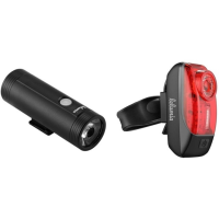 Lelumia Lampe Phoenix 1000 / Rücklicht Beast 150 USB Set, 1000 Lumen inkl. USB-C/ Micro Ladekabel schwarz
