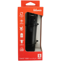 Lelumia Lampe Twist 1500, 1500 Lumen inkl. USB-C Ladekabel schwarz