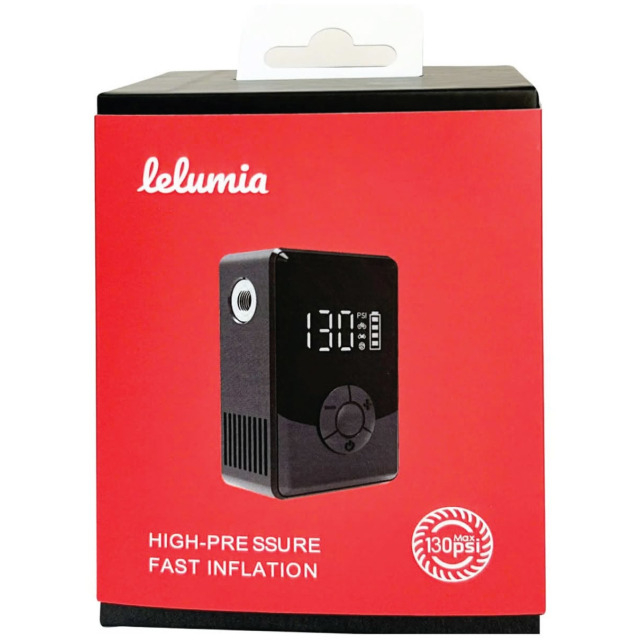 Lelumia Minipumpe Elektrisch, max. 130 psi inkl. USB-C Ladekabel schwarz