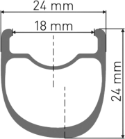 DT Swiss PRC 1100 Dicut 24 Mon Chasseral Disc Vorderrad, Mod. 21, Carbon, 12x100mm, 18mm