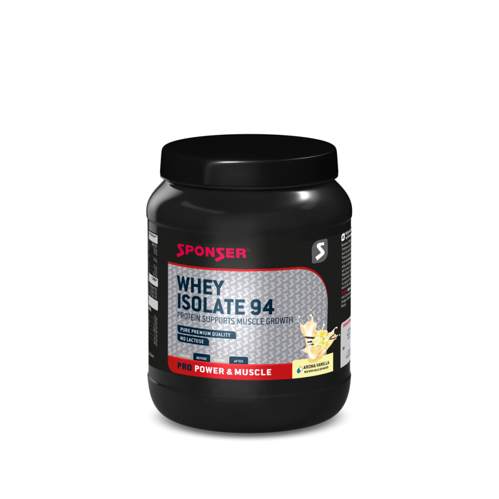 Sponser Whey Isolate 94 - Glutenfrei Laktosefrei Whey Proteine Proteinpulver, Vanilla, Dose 425g