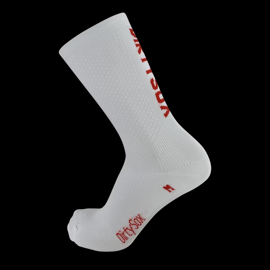 DirtySox Pro Teamsocks - White-Logo, L (44-47)