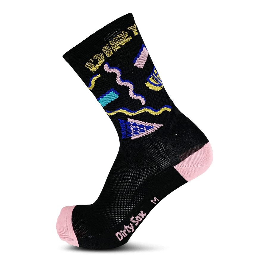 DirtySox Paar 80s 20cm - Black - S (35-39)