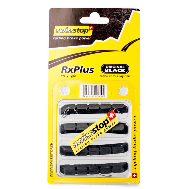 SwissStop RxPlus V-Type Alu, Pack à 2 Paar, Original Black