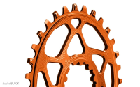 absoluteBLACK absoluteBLACK, Kettenblatt, OVAL, MTB, für Sram, DIRECT MOUNT, GXP, 3mm Versatz, Boost, ORANGE, 3...
