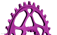 absoluteBLACK absoluteBLACK, Kettenblatt, OVAL, MTB, für Sram, DIRECT MOUNT, GXP, 3mm Versatz, Boost, PURPLE - ...