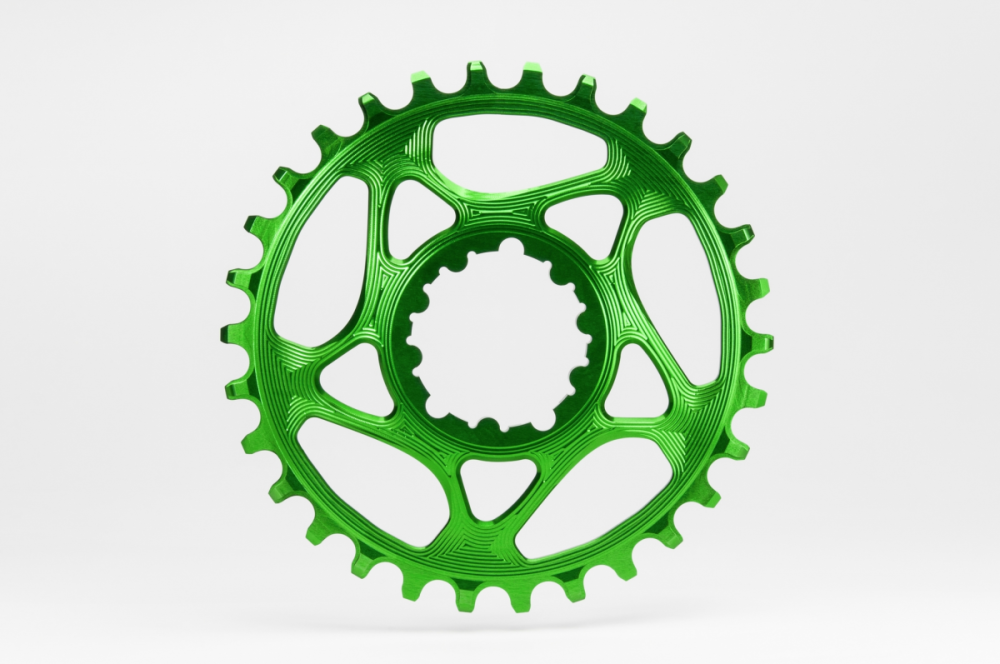 absoluteBLACK absoluteBLACK, Kettenblatt, RUND, MTB, für Sram, DIRECT MOUNT, GXP, 3mm Versatz, Boost, GREEN - G...