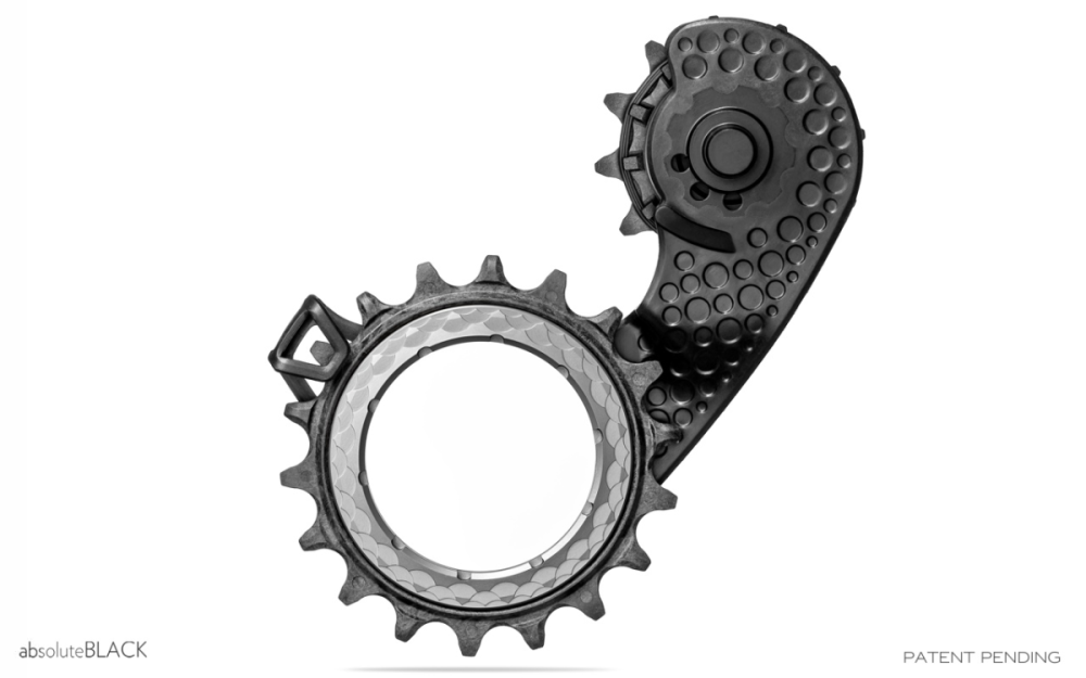 absoluteBLACK absoluteBLACK, Oversized Pulley Wheel, HOLLOWCage OSPW, Carbon-Ceramic-Pulley, für SRAM AXS 12spe...