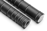 absoluteBLACK absoluteBLACK, Griffe, SILICONE GRIPS, inkl. Alu-Endkappen, BLACK/ schwarz