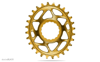absoluteBLACK Kettenblatt, OVAL, MTB, für RaceFace Cinch, DM - N/W, GOLD, 34 Zähne