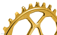 absoluteBLACK absoluteBLACK, Kettenblatt, OVAL, MTB, für RaceFace Cinch, Direct-Mount, - Boost 148, GOLD, 26 Zähne