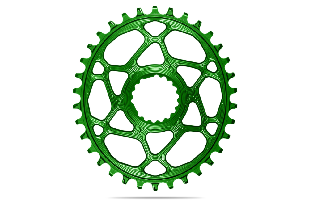 absoluteBLACK absoluteBLACK, Kettenblatt, OVAL, MTB, für Cannondale Hollowgram, DM, GREEN 34 Zähne