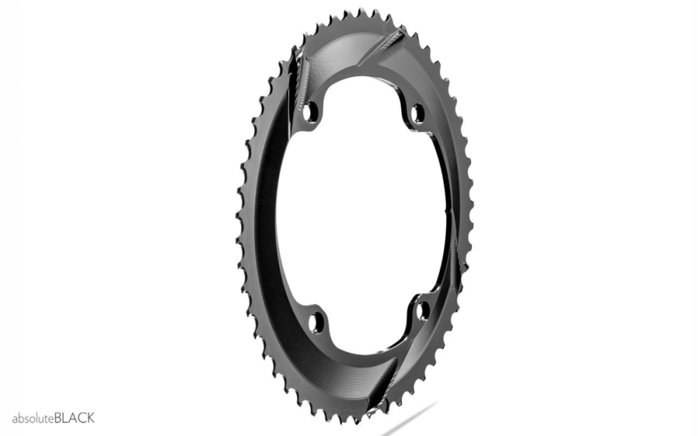 absoluteBLACK absoluteBLACK, Kettenblatt, OVAL, Road, für Campagnolo, 2-fach 145/4Loch, kompatibel 11- & 12-fac...