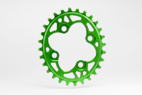 absoluteBLACK absoluteBLACK, Kettenblatt, OVAL, MTB, 64/4, GREEN, 26 Zähne