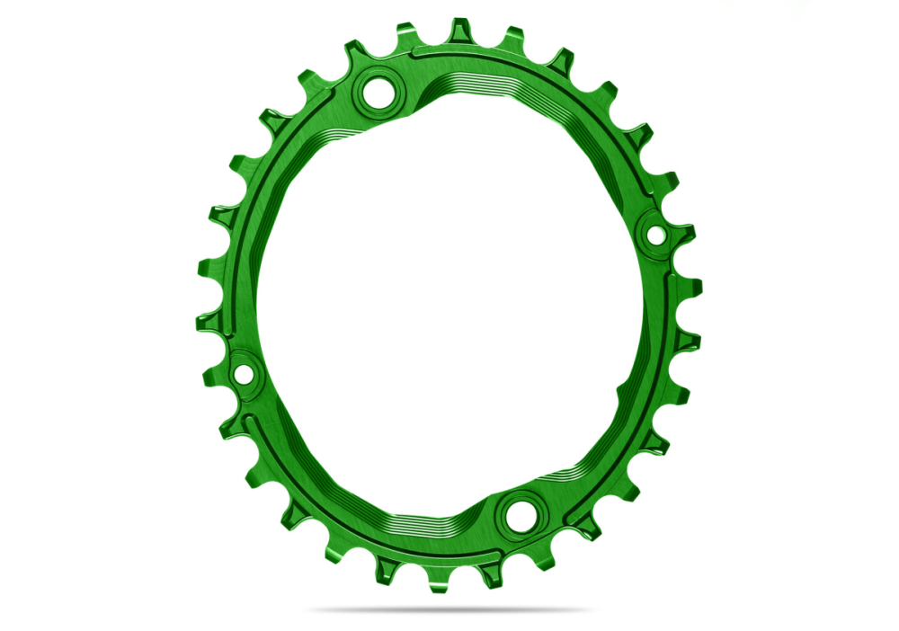 absoluteBLACK Kettenblatt, OVAL, MTB, 104/4 N/W, GREEN - GRÜN, 30 Zähne